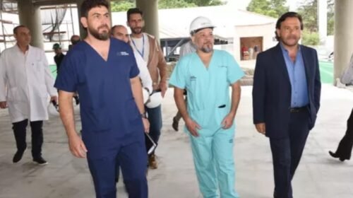 Sáenz supervisó las obras del hospital San Bernardo: “Trabajamos para convertirlo en un ícono de la salud del NOA y NEA”