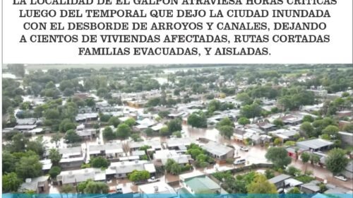 CAMPAÑA SOLIDARIA “AYUDEMOS A EL GALPON”