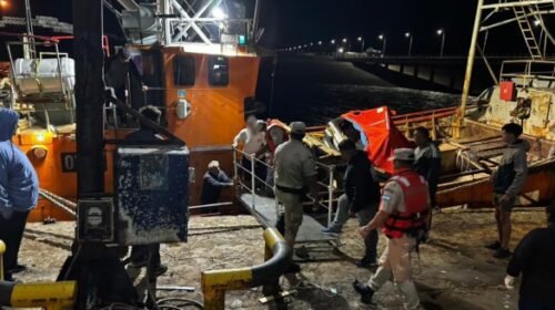 Se hundió un barco pesquero en Río Negro y hay un tripulante desaparecido