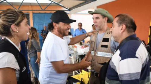 Gustavo Sáenz se trasladó hasta El Galpón y Metán