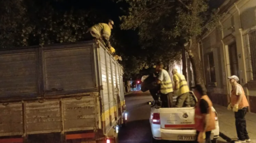 La Municipalidad desplegó un amplio operativo de limpieza por el paro nacional