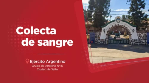 Hoy realizan una colecta de sangre del grupo O positivo en el Ejército Argentino