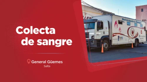 Colecta de sangre en General Güemes: convocan a donantes de grupo O positivo