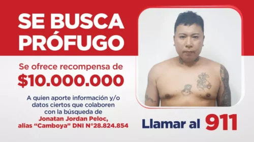 Salta ofrece una recompensa de $10 millones para localizar a un prófugo por homicidio