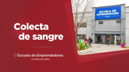 Realizarán una colecta de sangre en la Escuela de Emprendedores de la capital