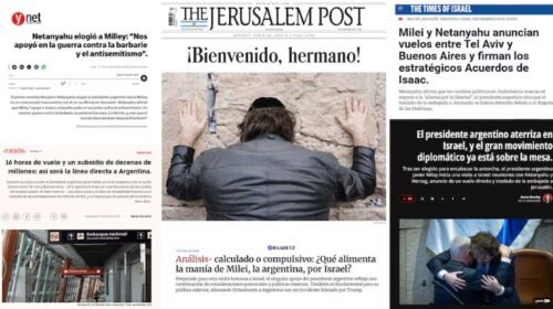 “¡Bienvenido, hermano!“: la cobertura de la prensa israelí sobre la histórica visita del presidente argentino Javier Milei