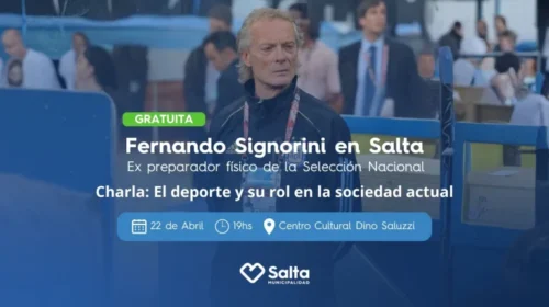 Fernando Signorini brindará una charla gratuita en Salta