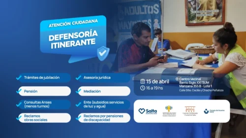 La Defensoría itinerante llega a barrio Siglo XXI con atención gratuita