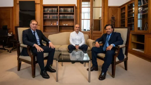 Gustavo Sáenz se reunió con Diego Santilli y “Lule” Menem para avanzar en obras y desarrollo federal