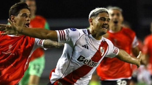 Épico triunfo de River Plate ante Carabobo por la Sudamericana: ganó 2-1 sobre el final pese a jugar con Matías Viña como arquero