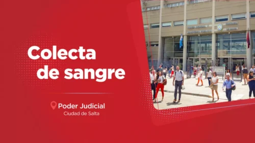 Realizarán una colecta de sangre en el Poder Judicial de Salta
