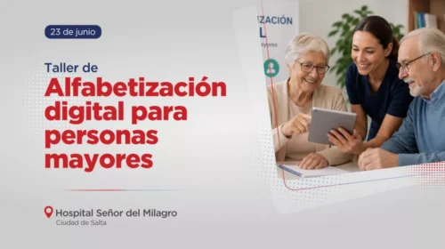 Personas mayores podrán participar de un taller gratuito de alfabetización digital en Salta