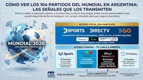Dónde ver los 104 partidos del Mundial en Argentina: canales y plataformas confirmadas
