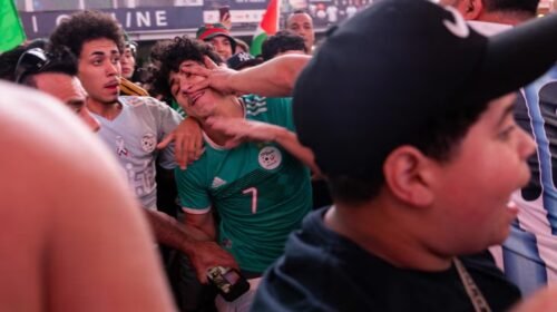 Previa con incidentes: hinchas argentinos y argelinos se enfrentaron en pleno Times Square