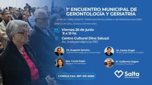 Salta realizará el primer Encuentro Municipal de Gerontología y Geriatría