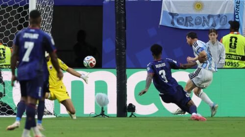 Control magistral y ejecución perfecta: así fue el gol de Messi para destrabar el partido