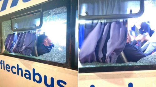 Las impactantes imágenes del ataque a balazos a la hinchada de Tigre en Uruguay