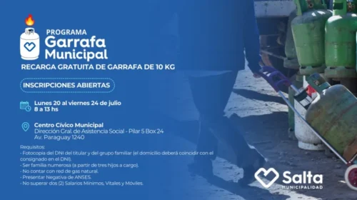 Lanzan el programa Garrafa Municipal para familias sin acceso a la red de gas
