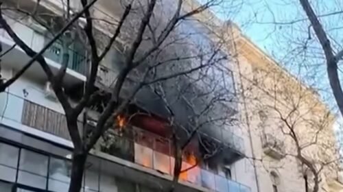 Incendio en un edificio contiguo al domicilio de Cristina Kirchner: dos personas fueron hospitalizadas