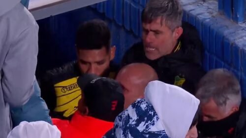 Bochornoso final en Vélez-Defensa: Guillermo Barros Schelotto y Julio Vaccari terminaron a los golpes en el túnel