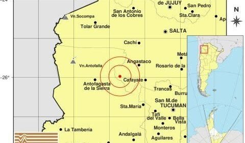 Sismo de magnitud 4.7 sacude el noroeste argentino con epicentro cerca de Cafayate