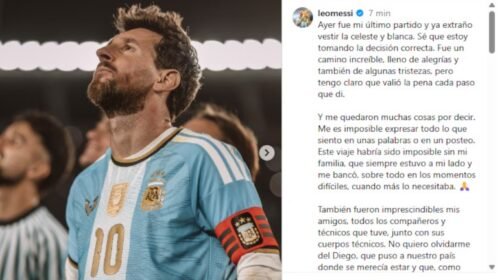 “Me quedaron muchas cosas por decir”: la sentida carta que publicó Lionel Messi luego de su histórica despedida